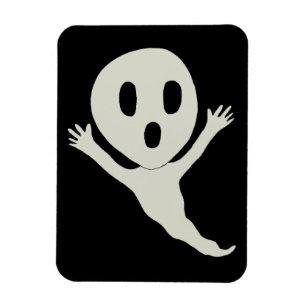 Chibi style ghost square magnet