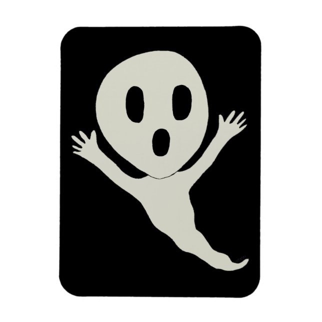 Chibi style ghost  square  magnet (Vertical)