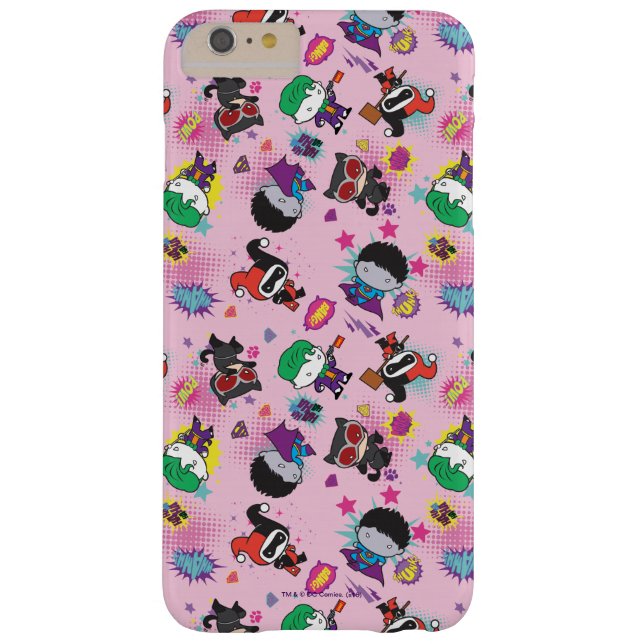 Chibi Super Villain Action Pattern Case-Mate iPhone Case (Back)