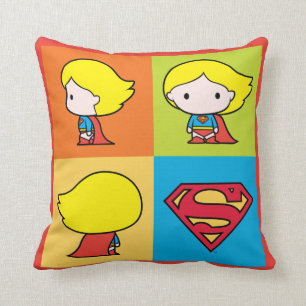 Chibi Supergirl Character Turnaround Cushion