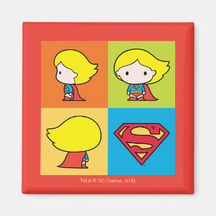 Chibi Supergirl Character Turnaround Magnet