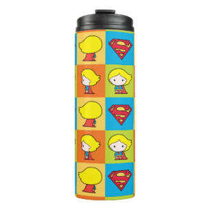 Chibi Supergirl Character Turnaround Thermal Tumbler