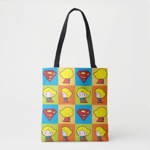 Chibi Supergirl Character Turnaround Tote Bag