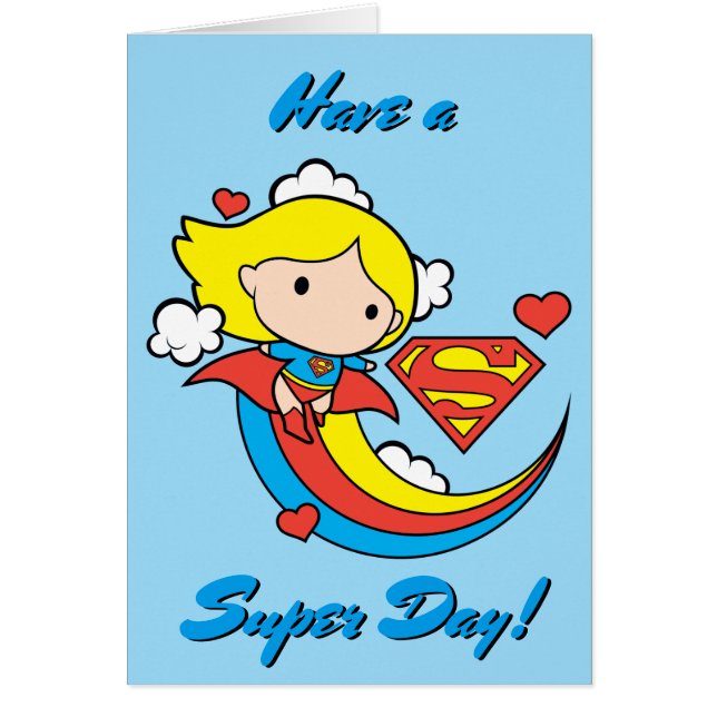 Chibi Supergirl Flying Rainbow (Front)