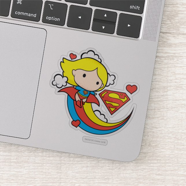 Chibi Supergirl Flying Rainbow (Detail)