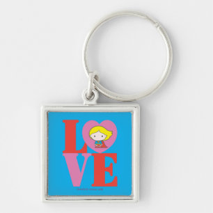 Chibi Supergirl LOVE Key Ring