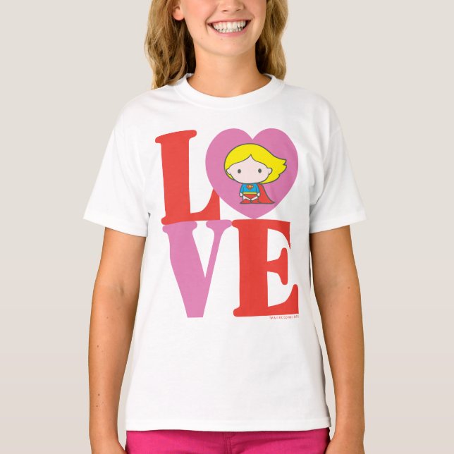 Chibi Supergirl LOVE T-Shirt (Front)