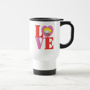 Chibi Supergirl LOVE Travel Mug