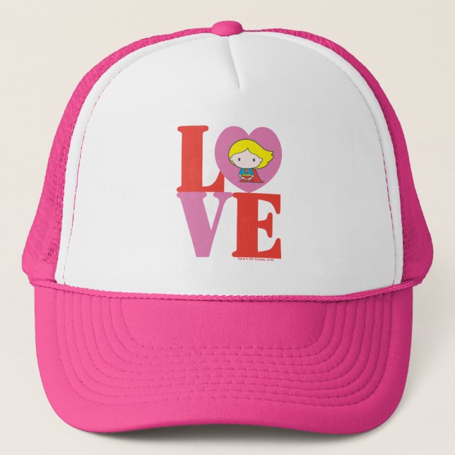 Chibi Supergirl LOVE Trucker Hat (Front)