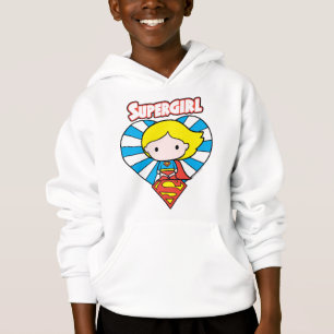 Chibi Supergirl Starburst Heart and Logo