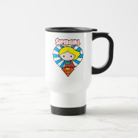 Chibi Supergirl Starburst Heart and Logo