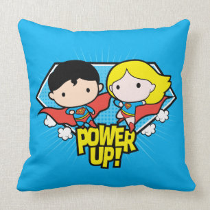Chibi Superman & Chibi Supergirl Power Up! Cushion