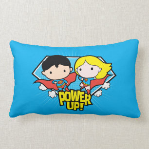 Chibi Superman & Chibi Supergirl Power Up! Lumbar Cushion