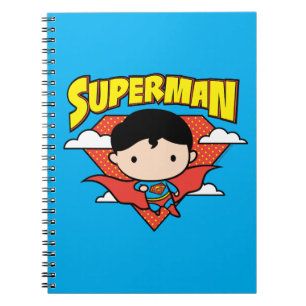 Chibi Superman Polka Dot Shield and Name Notebook