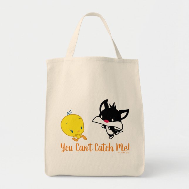 Chibi SYLVESTER™ Chasing TWEETY™ Tote Bag (Front)