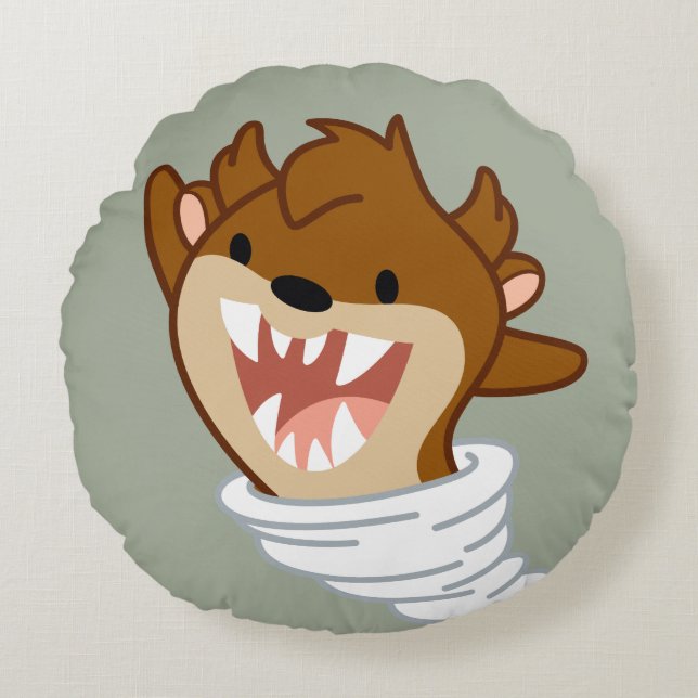 Chibi Tornado TAZ™ Round Cushion (Front)