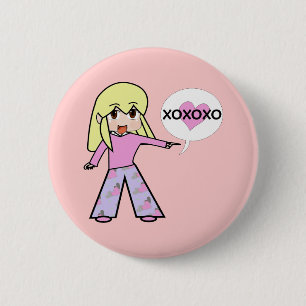 Chibi Valentine 6 Cm Round Badge