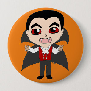 chibi vampire 10 cm round badge
