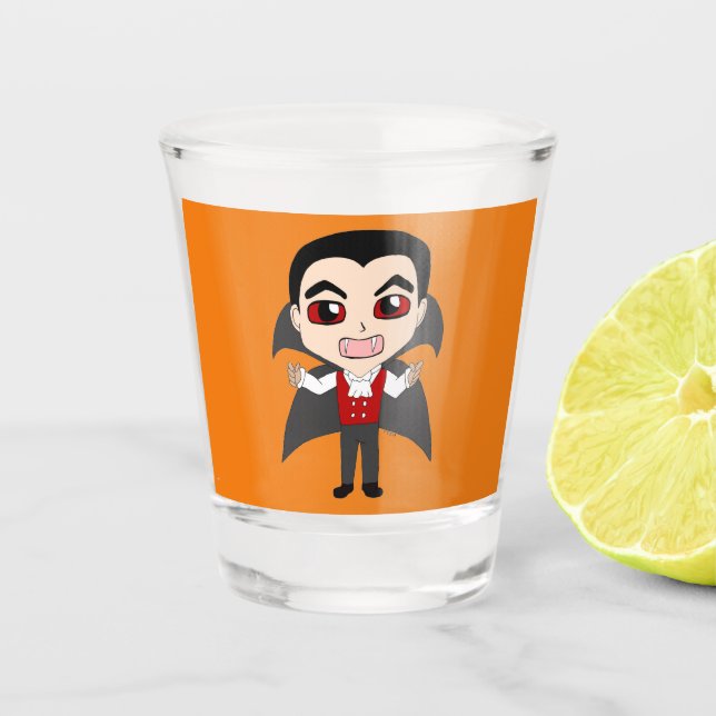 chibi vampire  shot glass (Front)
