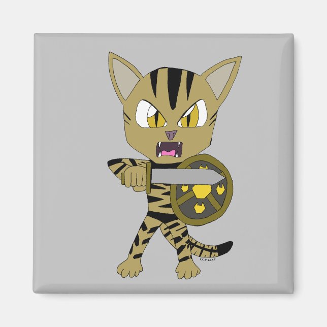 Chibi Warrior Cat Magnet (Front)