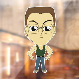 chibi window cling