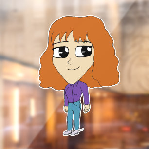 chibi window cling