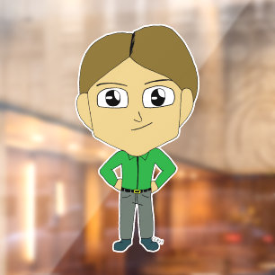 chibi window cling