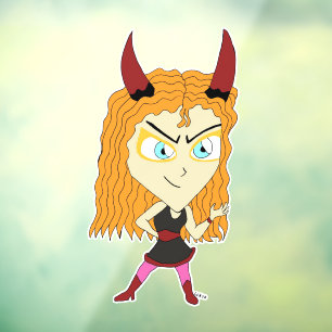 chibi window cling