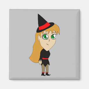 chibi witch magnet
