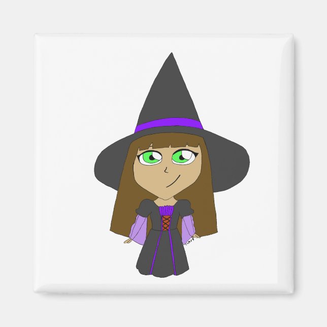 chibi witch    magnet (Front)