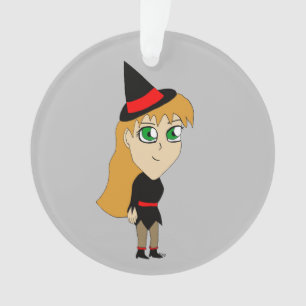 chibi witch ornament