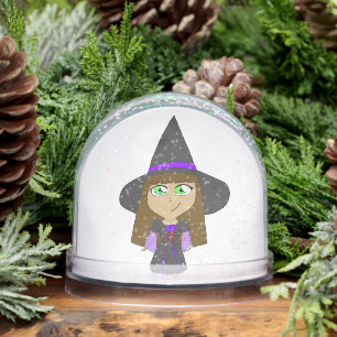chibi witch snowglobe