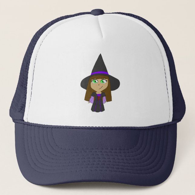 chibi witch  trucker hat (Front)