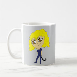 Chibi with a cat like tail coffee mug