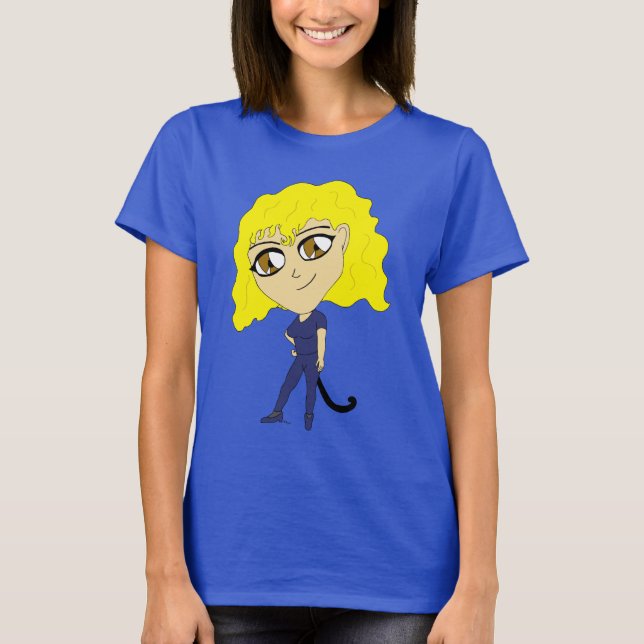 Chibi with a cat like tail T-Shirt (Front)