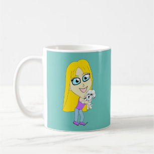 Chibi with a pup coffee mug