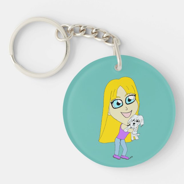 Chibi with a pup key ring (Front)