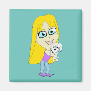 Chibi with a pup magnet