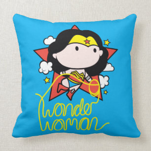 Chibi Wonder Woman Flying With Lasso Cushion