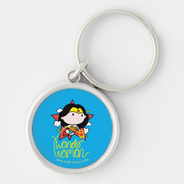 Chibi Wonder Woman Flying With Lasso Key Ring (Front)