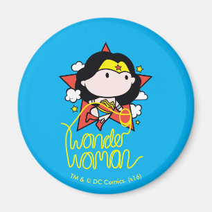 Chibi Wonder Woman Flying With Lasso Magnet