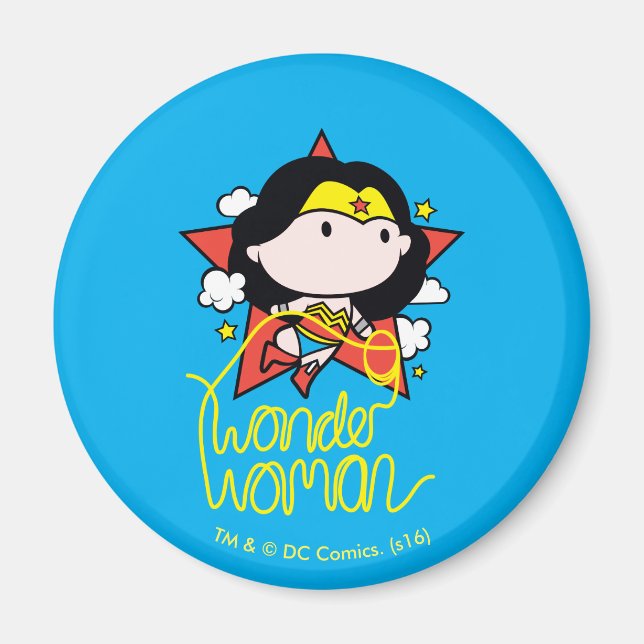Chibi Wonder Woman Flying With Lasso Magnet (Front)