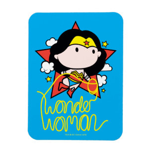 Chibi Wonder Woman Flying With Lasso Magnet