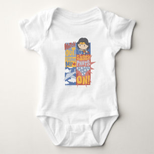 Chibi Wonder Woman I Have My Sassy Pants On! Baby Bodysuit