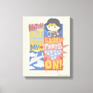 Chibi Wonder Woman I Have My Sassy Pants On! Canvas Print