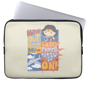 Chibi Wonder Woman   I Have My Sassy Pants On! Laptop Sleeve