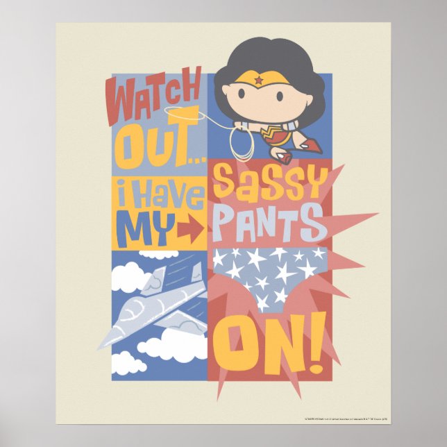 Chibi Wonder Woman | I Have My Sassy Pants On! Poster (Front)