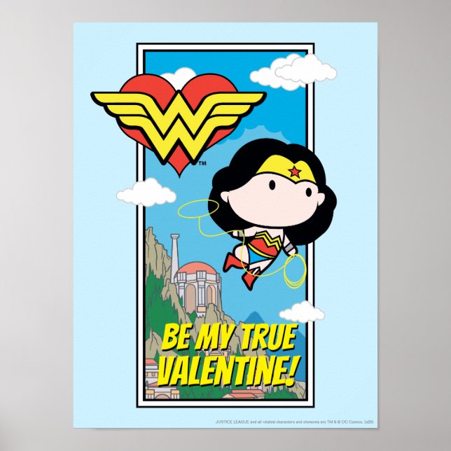 Chibi Wonder Woman - Tell Me The Truth Valentine Poster (Front)