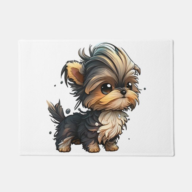 Chibi Yorkshire Terrier Doormat (Front)
