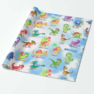 Chibidinos Watercolors Summer 2018 Wrapping Paper